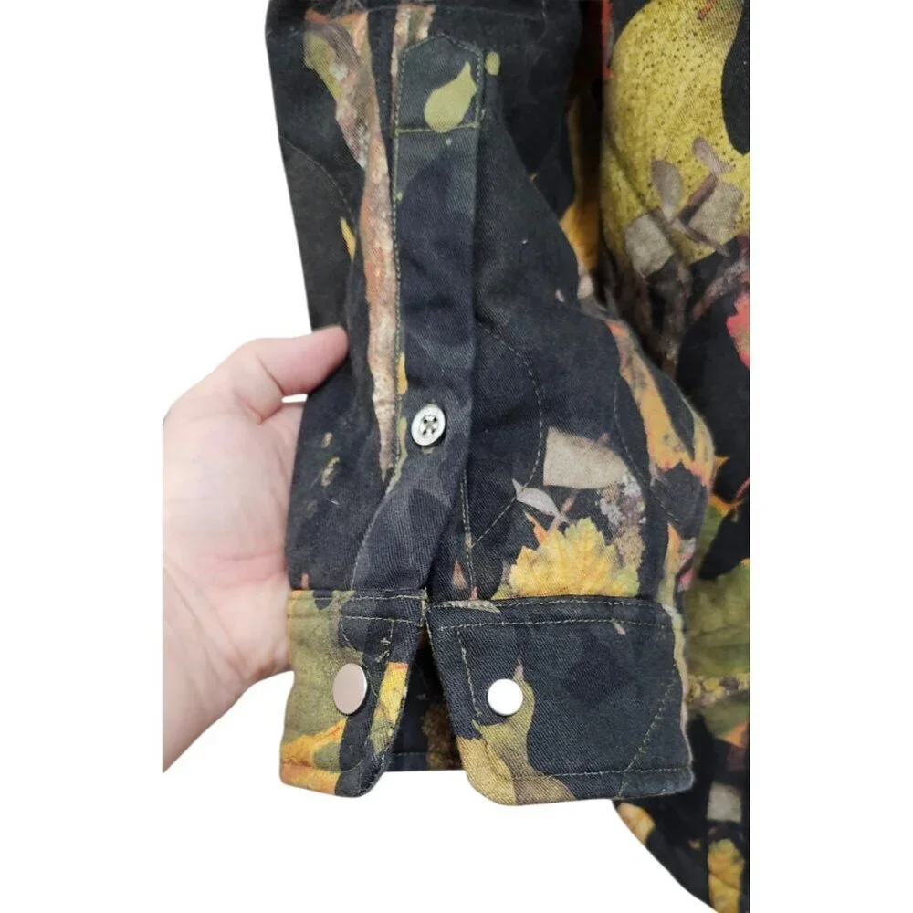 Purple Brand P313 Quilted Shirt Jacket Drip Camo Men’s Medium Primaloft Insulate